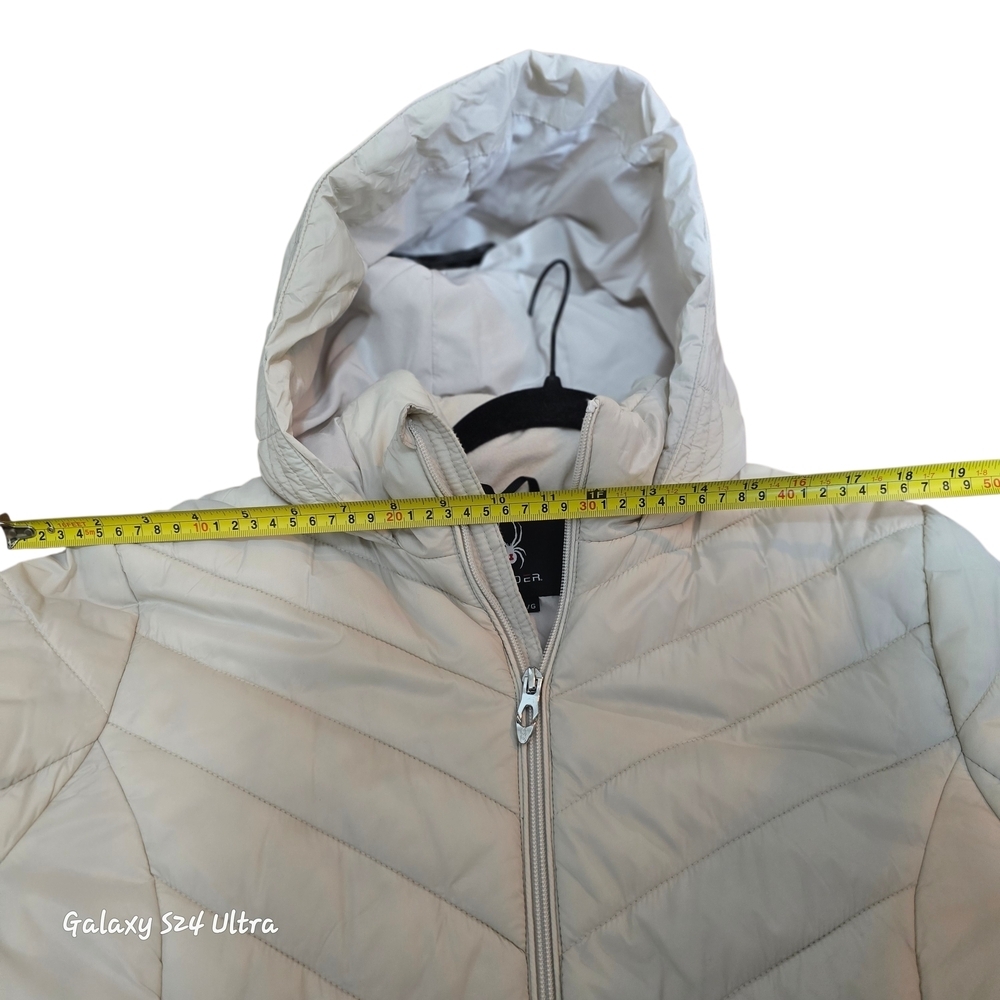 Spyder Women's Cream Quilted Puffer Jacket - Picture 9 of 12